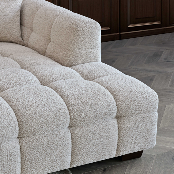 Tribeca Sofa Range in Oatmeal Boucle Fabric