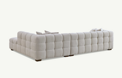 ALUXO® Tribeca Bubble Right Hand Corner Sofa – Oatmeal Beige Bouclé Fabric