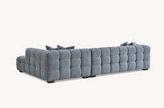 ALUXO® Tribeca Bubble Right Hand Corner Sofa – Iron Grey Bouclé Fabric