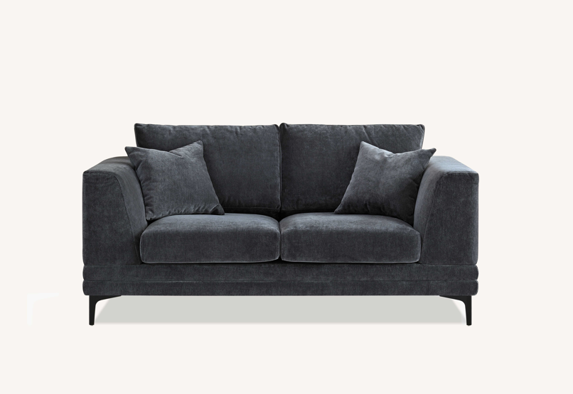 Lenox Sofa Range in Steel Velvet