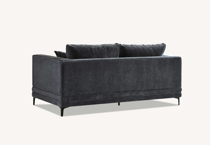 Lenox Sofa Range in Steel Velvet