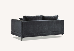 ALUXO® Lenox 3 & 2 Seater Sofa – Steel Grey Velvet | Mid-Century Modern Comfort