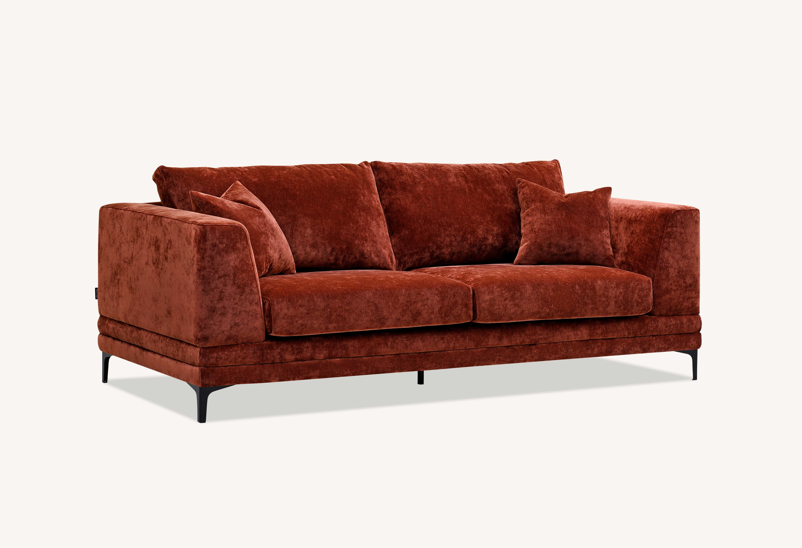 Lenox Sofa Range in Rust Velvet