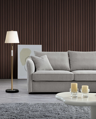 ALUXO® Rubin Right Hand Corner Chaise Sofa in Pebble Bouclé Fabric