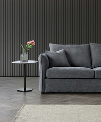 ALUXO® Rubin Right Hand Corner Chaise Sofa in Charcoal Grey Bouclé Fabric