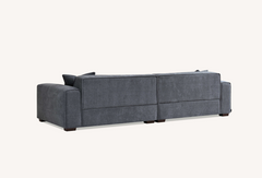 ALUXO® Dakota 4-Seater Sofa with Chaise – Charcoal Grey Bouclé