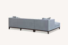 ALUXO® Cooper Left Hand Corner Sofa – Dolphin Grey Bouclé Fabric