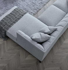 ALUXO® Cooper Right Hand Corner Sofa – Dolphin Grey Bouclé