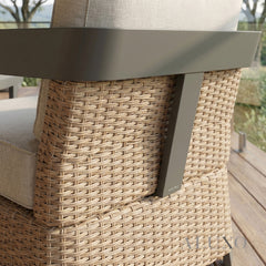 (PRE-ORDER) ALUXO® Selene 5-Seater Luxury Lounge Set – Onyx Aluminium, Woven Base & Sintered Stone Table