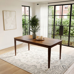ALUXO® Sherwood 150cm Walnut Dining Table - Rectangular Tapered Base