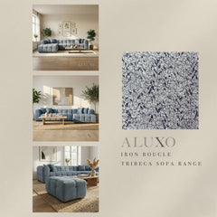 ALUXO® Tribeca Bubble Fabric Swatch Sample – Iron Grey Bouclé