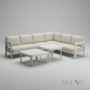 6-Seater Corner Sofa with Tables Set