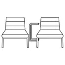 2 Sun Loungers with Table Set