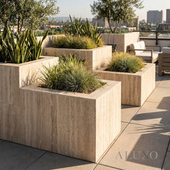 Outdoor Beige Travertine MCM Flexible Stone 2.88m² | 120x60cm Weather-Proof Exterior Panel (Set of 4)