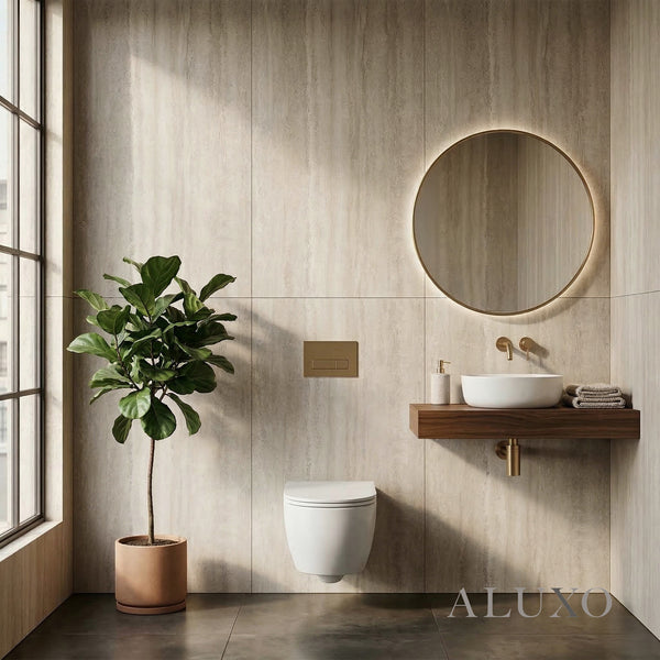 Travertine MCM Flexible Stone Panel Tile - 120cm x 60cm (Set of 4) | Beige