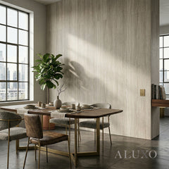 Beige Travertine MCM Flexible Stone | 120cm x 60cm Indoor Feature Wall Panel (Set of 4)