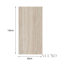 Outdoor Beige Travertine MCM Flexible Stone | 120x60cm Weather-Proof Exterior Panel (Set of 4)