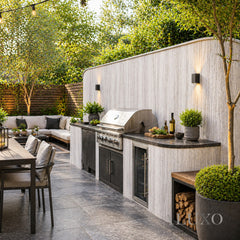 Outdoor Light Grey Travertine MCM Flexible Stone | 120x60cm Weather-Proof Exterior Panel (Set of 4)