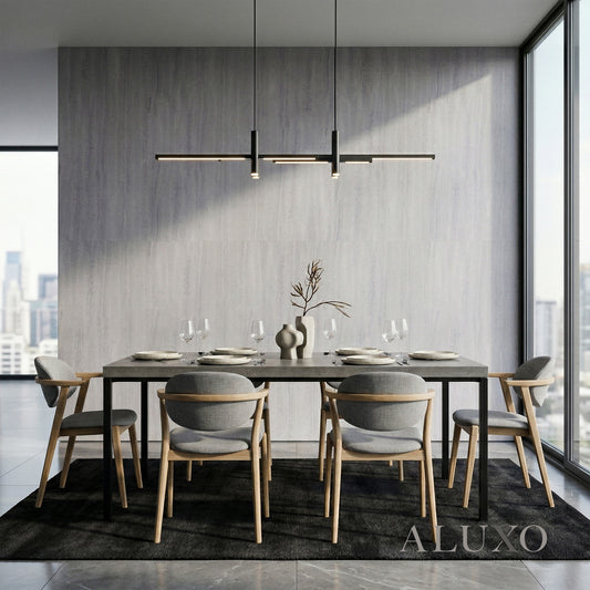 Travertine MCM Flexible Stone Panel Tile - 120cm x 60cm (Set of 4) | Light Grey