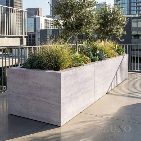 Outdoor Light Grey Travertine MCM Flexible Stone | 120x60cm Weather-Proof Exterior Panel (Set of 4)
