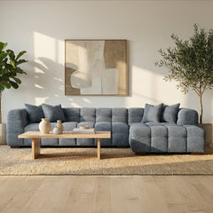 ALUXO® Tribeca Bubble Right Hand Facing (RHF) Corner Sofa – Iron Grey Bouclé