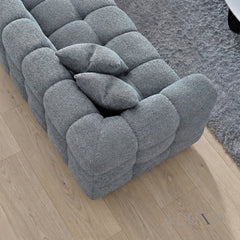 ALUXO® Tribeca Bubble Right Hand Facing (RHF) Corner Sofa – Iron Grey Bouclé