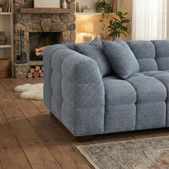 ALUXO® Tribeca Bubble Right Hand Facing (RHF) Corner Sofa – Iron Grey Bouclé