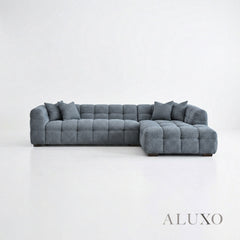 ALUXO® Tribeca Bubble Right Hand Facing (RHF) Corner Sofa – Iron Grey Bouclé