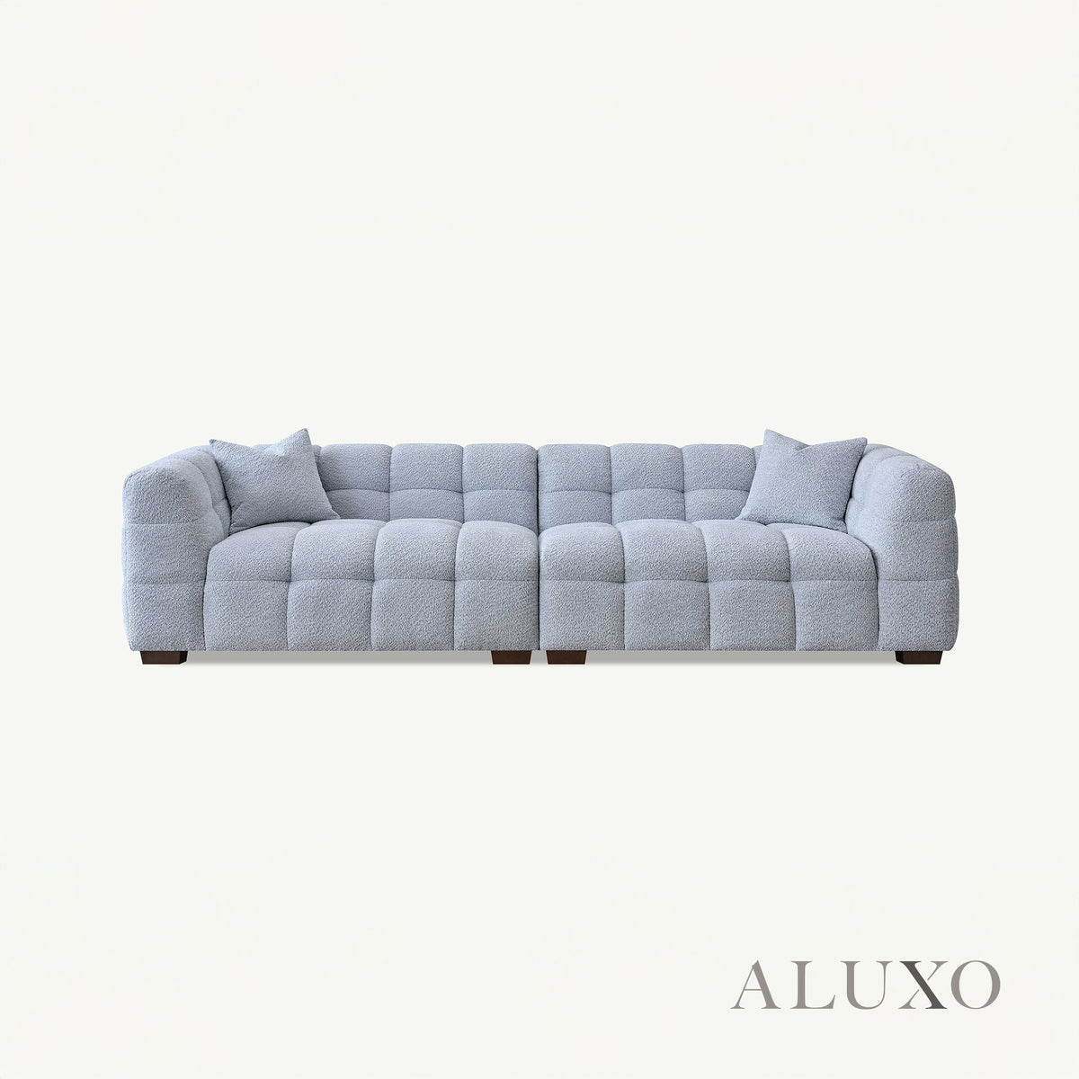 ALUXO® Tribeca Bubble Sofa Collection in Peral Bouclé – 3/4 Seater Sofa, Armchair & Footstool