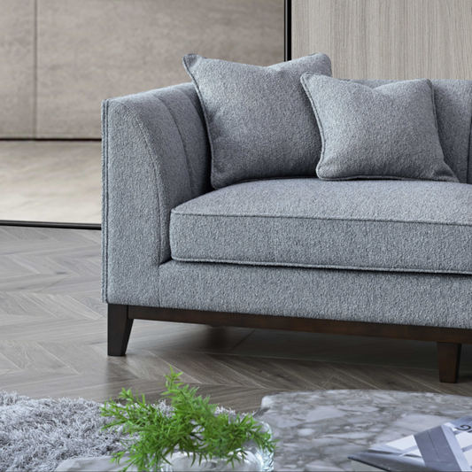 ALUXO® Cooper Right Hand Corner Sofa – Dolphin Grey Bouclé