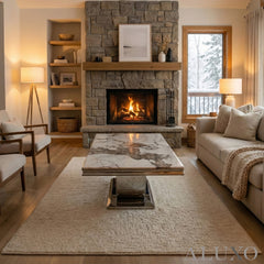 Urban 130cm Chrome Coffee Table with Cream Marble Top – U Stand Design