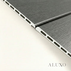 ALUXO® WPC 3D Wave + Flat Wall Panels with 10 End Trims Set - Ash Grey