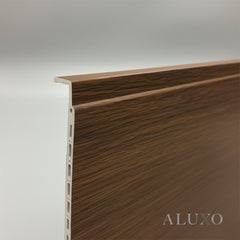 ALUXO® WPC FLAT Wall Panels 236×40cm (SET of 5) - Walnut (Dark Oak)