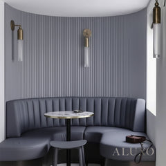 ALUXO® WPC 3D FLUTED Wall Panels 235×16cm (SET of 15) - Matte Grey