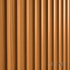 ALUXO® WPC 3D Wave + Flat Wall Panels with 4/10 End Trims Set - Light Oak