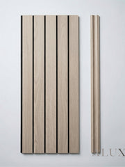 Pre-Cut Wainscoting Wall Panel Kit - Slat Light Oak (196cm x 101cm) | Ready-to-Install Modern Half Wall Panelling