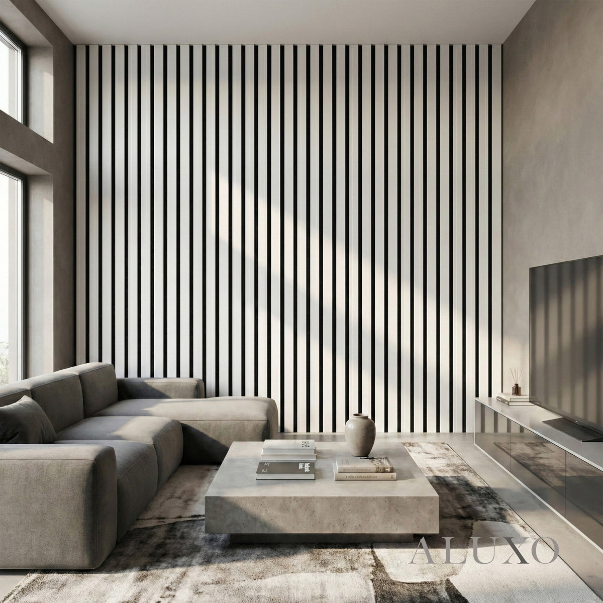 Panelux™ Pro Wide Dove Grey Coloured Wall Panel | 3-Sided Wrap Design 240cm x 30cm (Set of 2)