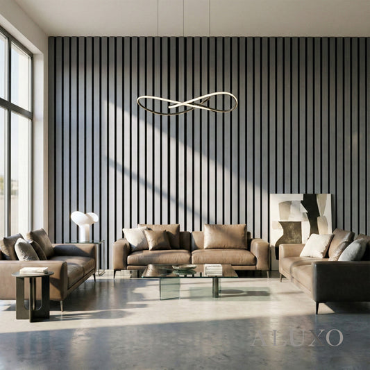 Panelux™ Pro Wide Grey Coloured Wall Panel | 3-Sided Wrap Design 240cm x 30cm (Set of 2)