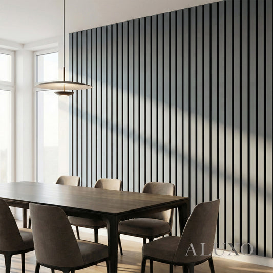 Panelux™ Pro Wide Grey Coloured Wall Panel | 3-Sided Wrap Design 240cm x 30cm (Set of 2)