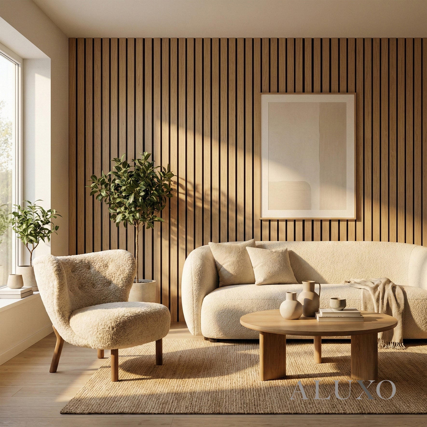Panelux™ Pro Wide 40mm Acoustic Slat Panels | ALUXO UK & Aluxo