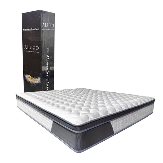 ALUXO® Oasis 2000 Pocket Memory Pillow Top Mattress in a Box – 5 Sizes | Medium Firm Support