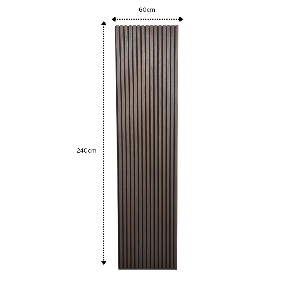 Acoustic Slatted Wall Panels 240 x 60cm - Light Oak