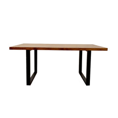 Ivar Dining Table – 180cm x 90cm Solid Pine Wood with Matte Black Legs